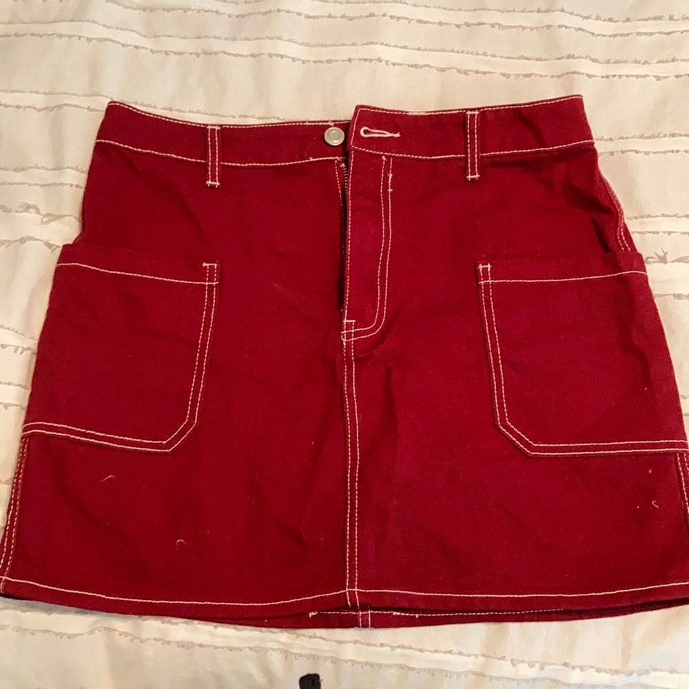Forever 21 Red High Waisted Skirt